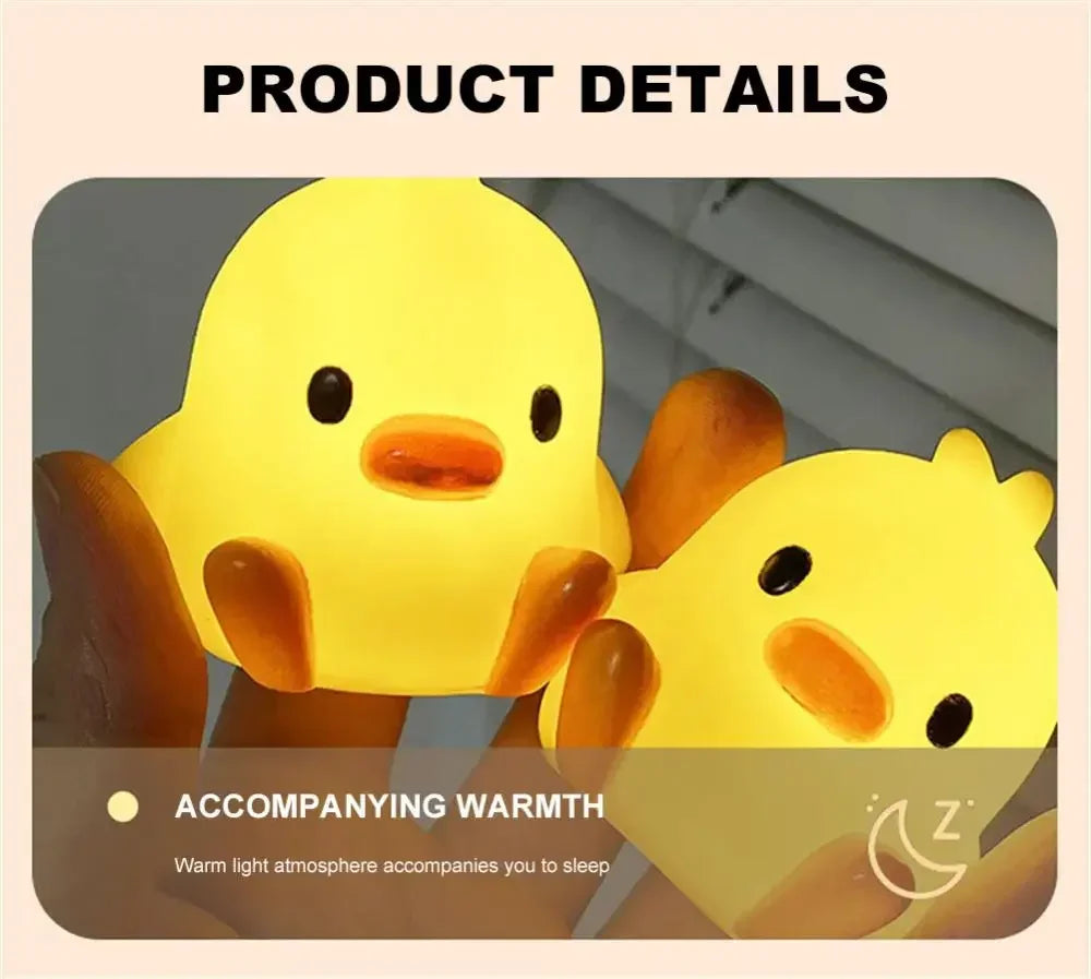 Duck Night Light Bedroom Decoration Cute Cartoon Animal