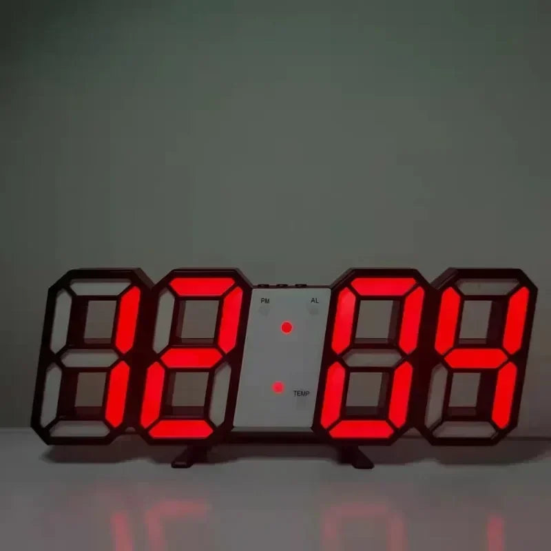 Clock 3D LED Digital Alarm Clock Wall Clock For Home/kitchen/office Clocks Decor Garden