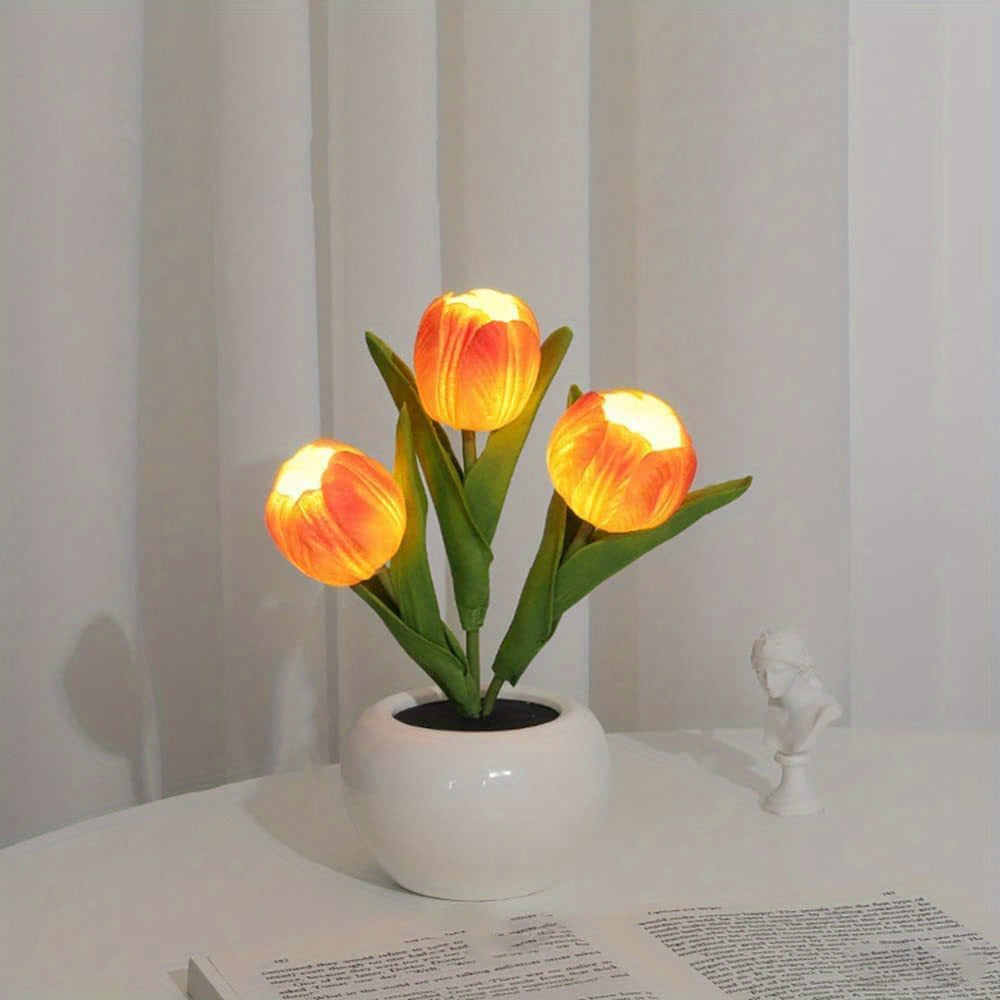 [LED Tulip Night Light] 1pc LED Simulation Tulip Night Light