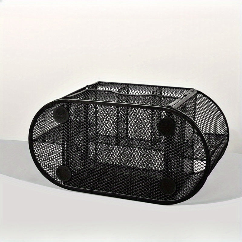 Multi-Functional Mesh Desk Organizer With Drawer - Office Pen And Pencil Holder