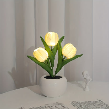 [LED Tulip Night Light] 1pc LED Simulation Tulip Night Light