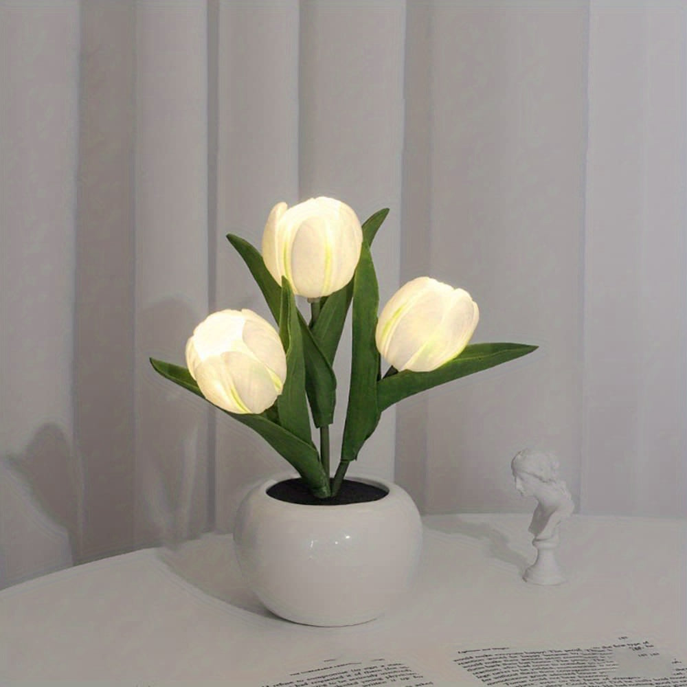 [LED Tulip Night Light] 1pc LED Simulation Tulip Night Light