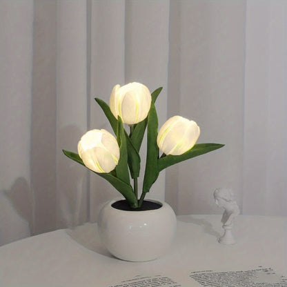 [LED Tulip Night Light] 1pc LED Simulation Tulip Night Light