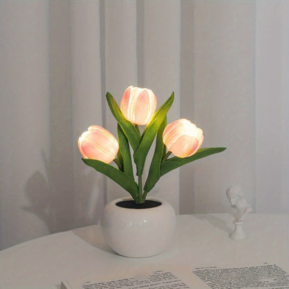[LED Tulip Night Light] 1pc LED Simulation Tulip Night Light