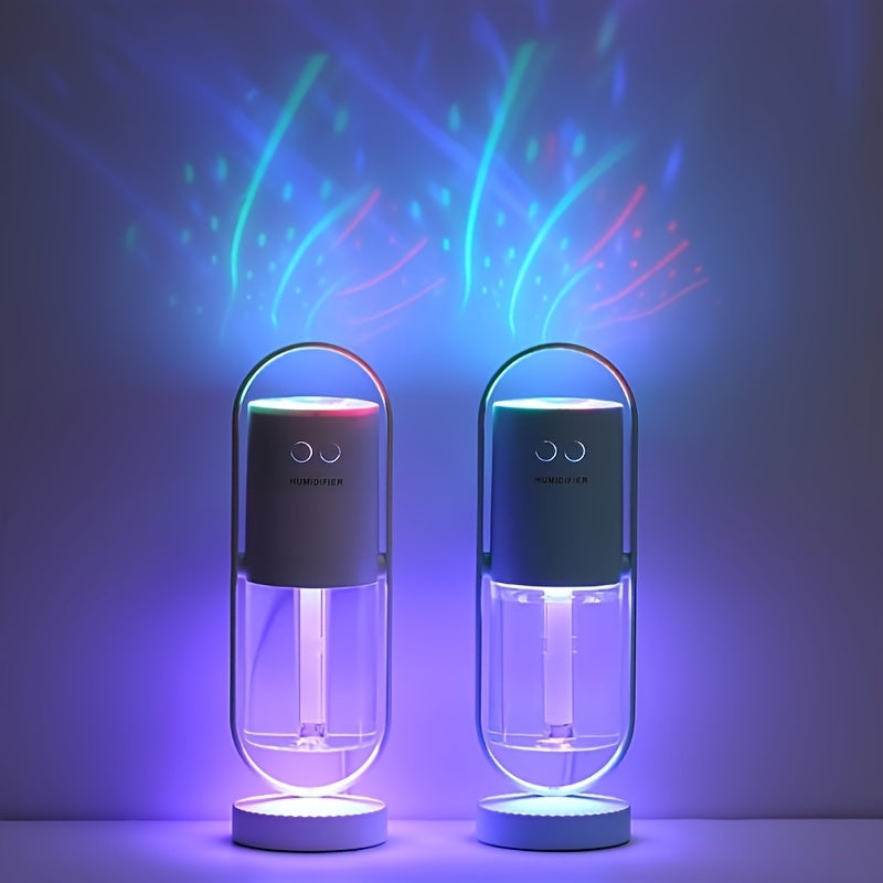 200ml LED Ultrasonic Humidifier - Whisper-Quiet Cool Mist, 7 Colorful Lights, Portable Mini Humidifier for Home, Office & Bedroom