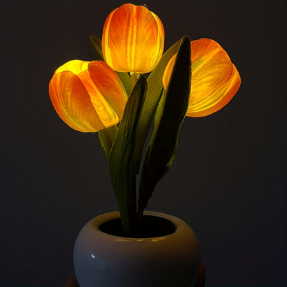[LED Tulip Night Light] 1pc LED Simulation Tulip Night Light