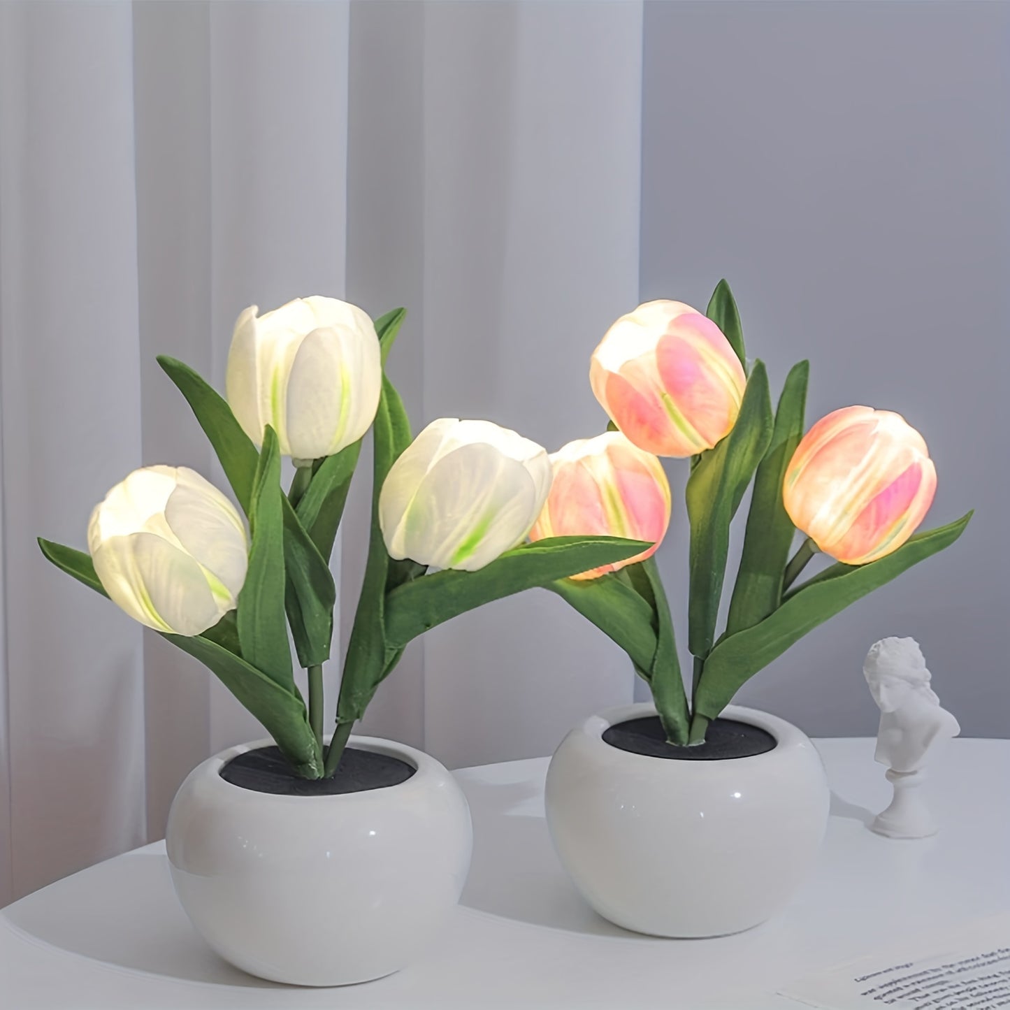 [LED Tulip Night Light] 1pc LED Simulation Tulip Night Light