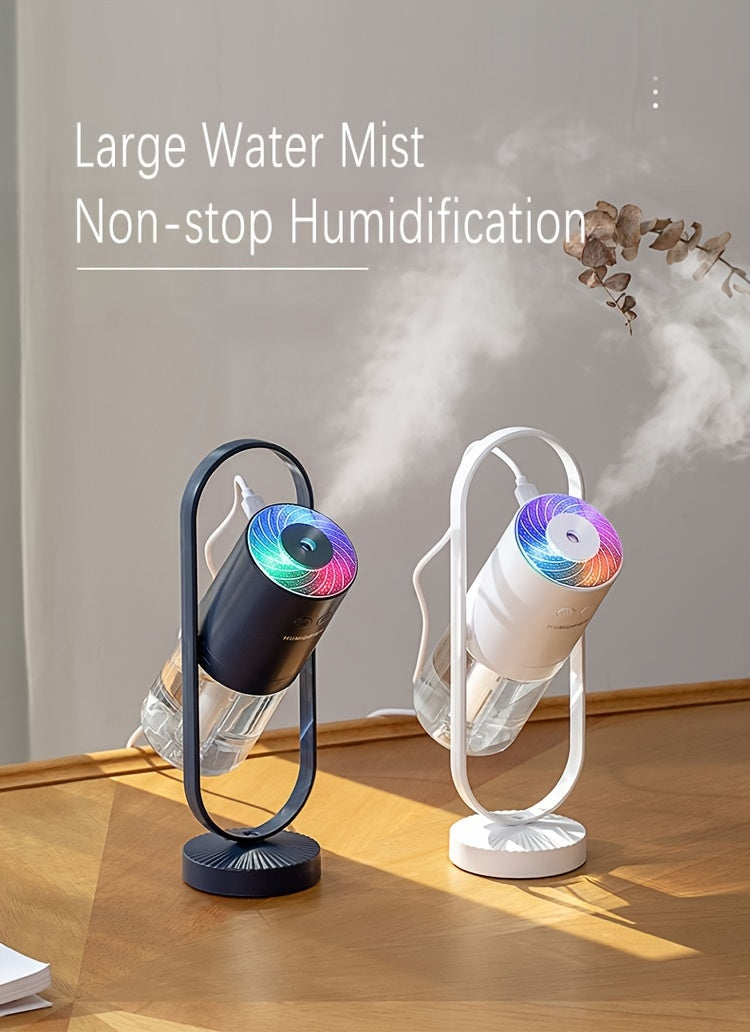 200ml LED Ultrasonic Humidifier - Whisper-Quiet Cool Mist, 7 Colorful Lights, Portable Mini Humidifier for Home, Office & Bedroom