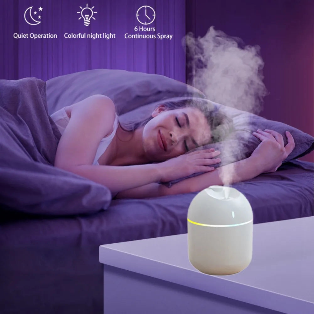 Air Humidifier Cool Mist Aroma Diffuser LED Night Light  power-off protect