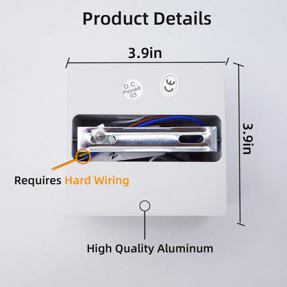 LED Wall Sconces White Up Down Wall Mount Lights for Living Room Hallway Bedroom Decor