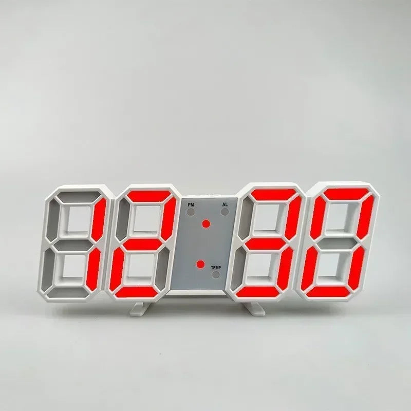 Clock 3D LED Digital Alarm Clock Wall Clock For Home/kitchen/office Clocks Decor Garden