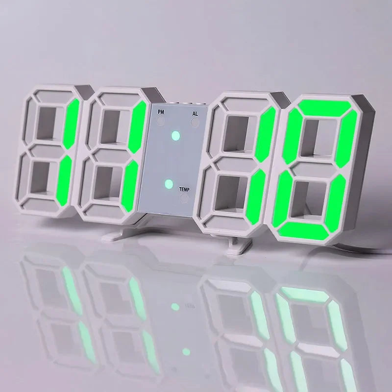 Clock 3D LED Digital Alarm Clock Wall Clock For Home/kitchen/office Clocks Decor Garden
