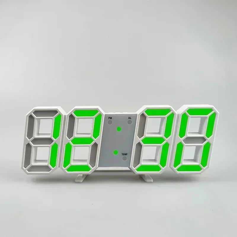 Clock 3D LED Digital Alarm Clock Wall Clock For Home/kitchen/office Clocks Decor Garden