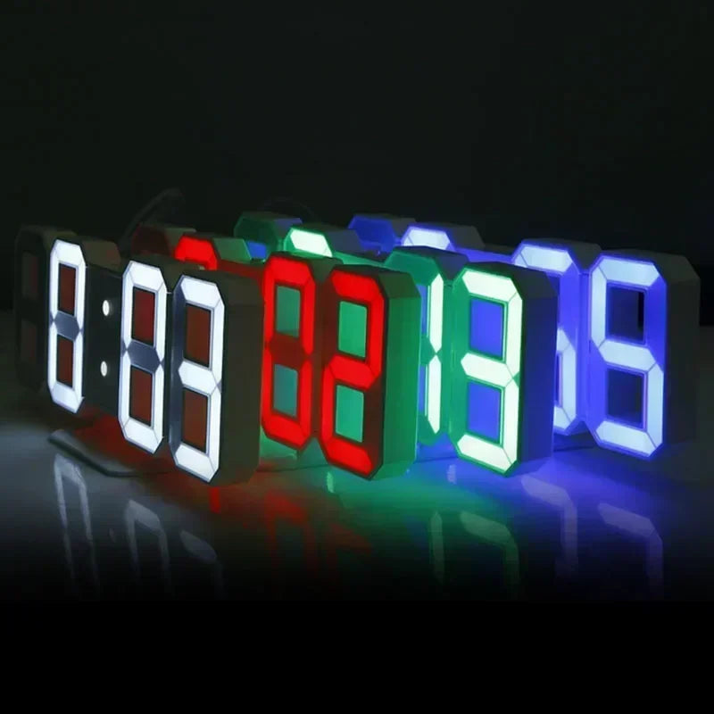 Clock 3D LED Digital Alarm Clock Wall Clock For Home/kitchen/office Clocks Decor Garden