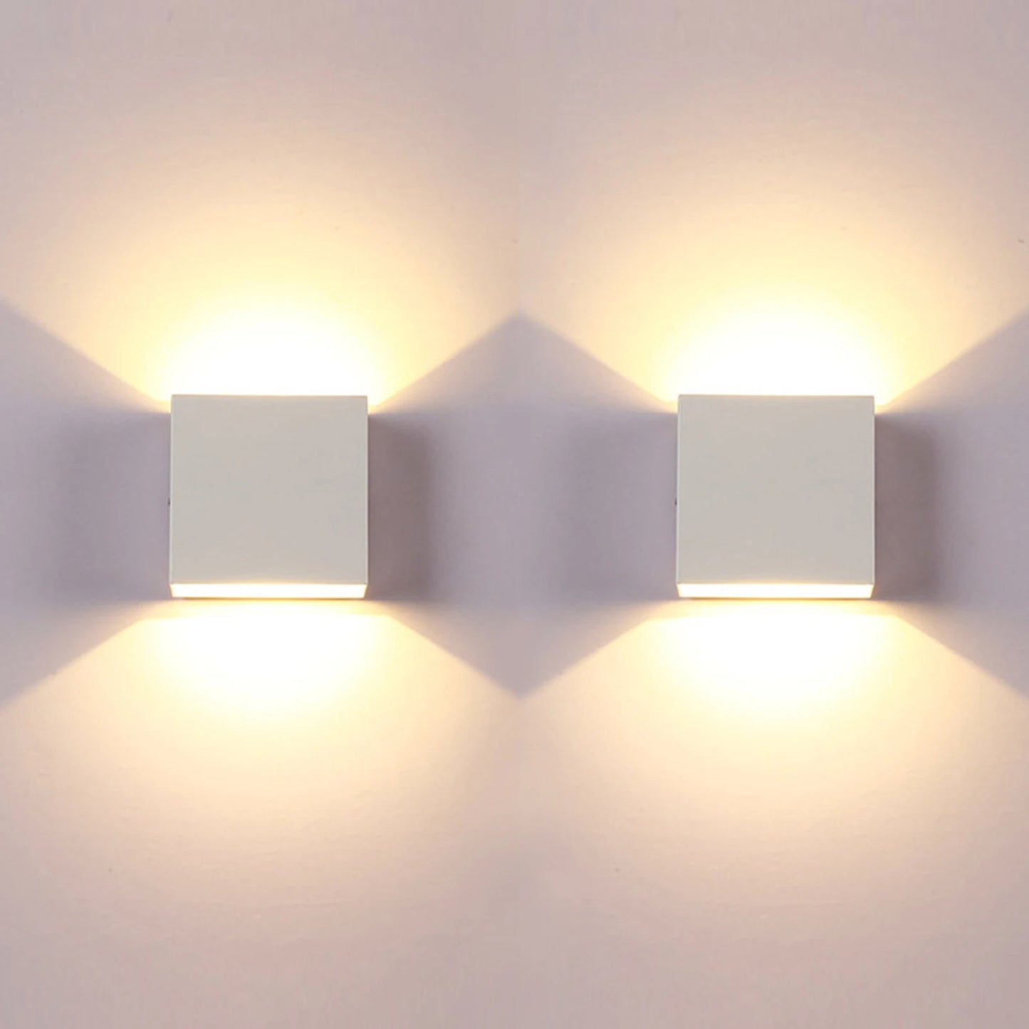 LED Wall Sconces White Up Down Wall Mount Lights for Living Room Hallway Bedroom Decor