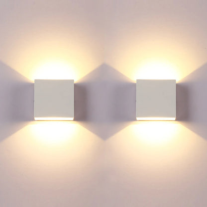 LED Wall Sconces White Up Down Wall Mount Lights for Living Room Hallway Bedroom Decor