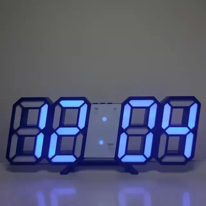 Clock 3D LED Digital Alarm Clock Wall Clock For Home/kitchen/office Clocks Decor Garden