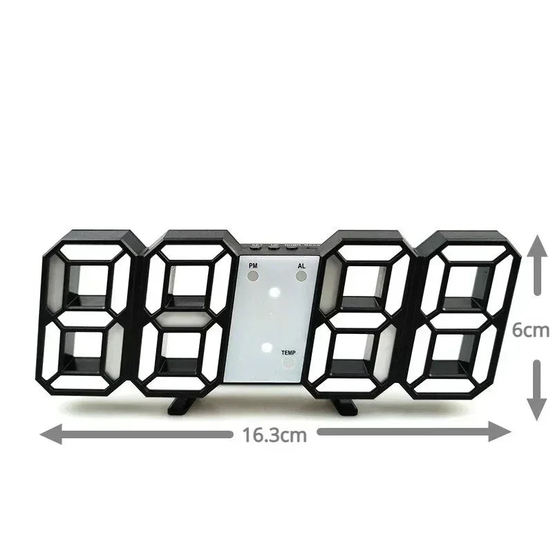 Clock 3D LED Digital Alarm Clock Wall Clock For Home/kitchen/office Clocks Decor Garden