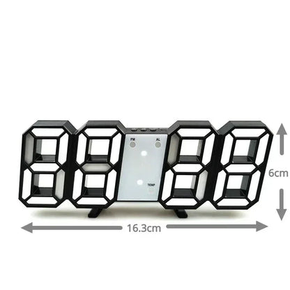 Clock 3D LED Digital Alarm Clock Wall Clock For Home/kitchen/office Clocks Decor Garden