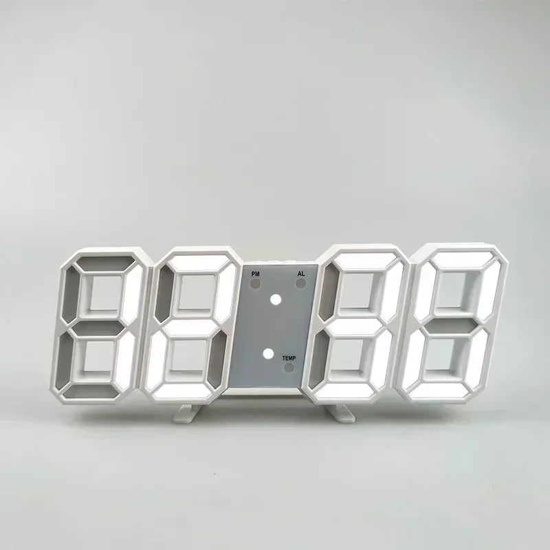 Clock 3D LED Digital Alarm Clock Wall Clock For Home/kitchen/office Clocks Decor Garden
