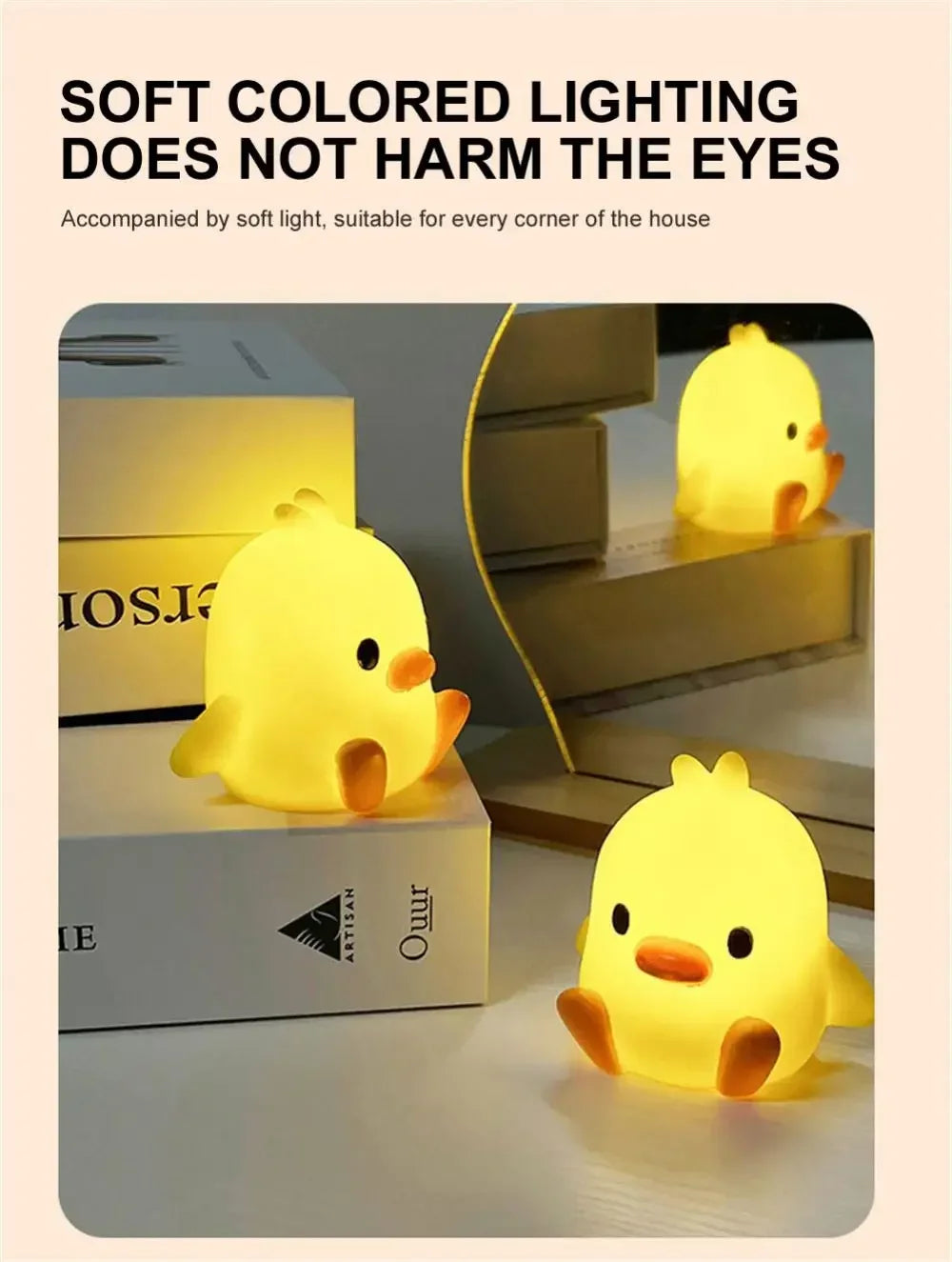 Duck Night Light Bedroom Decoration Cute Cartoon Animal