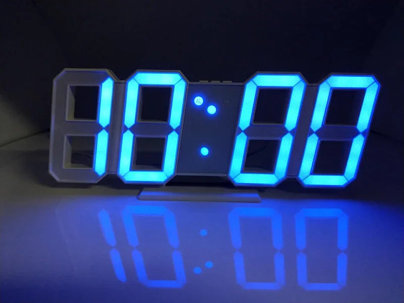 Clock 3D LED Digital Alarm Clock Wall Clock For Home/kitchen/office Clocks Decor Garden