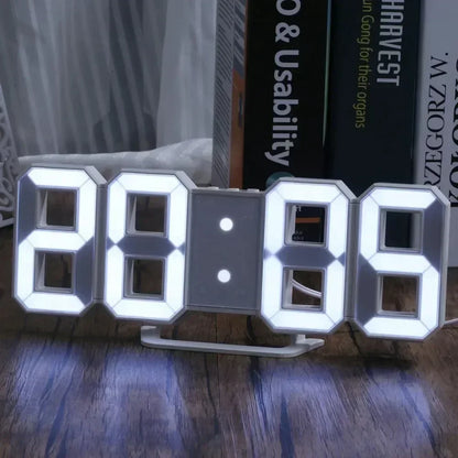 Clock 3D LED Digital Alarm Clock Wall Clock For Home/kitchen/office Clocks Decor Garden