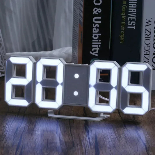 Clock 3D LED Digital Alarm Clock Wall Clock For Home/kitchen/office Clocks Decor Garden