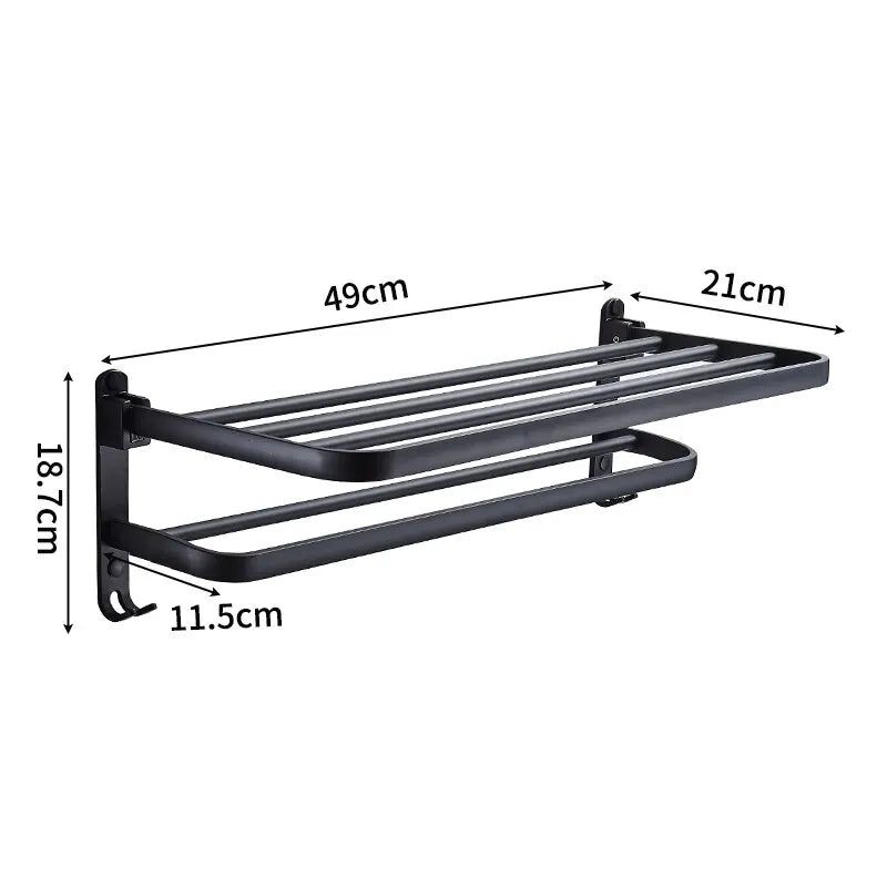 Matte Black 50CM Folding Holder