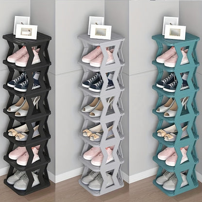 Double Row Shoe Rack, Space Saving Foldable Shoe Rack for And Dormitory