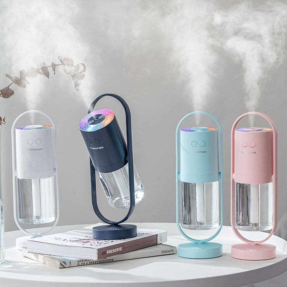 200ml LED Ultrasonic Humidifier - Whisper-Quiet Cool Mist, 7 Colorful Lights, Portable Mini Humidifier for Home, Office & Bedroom