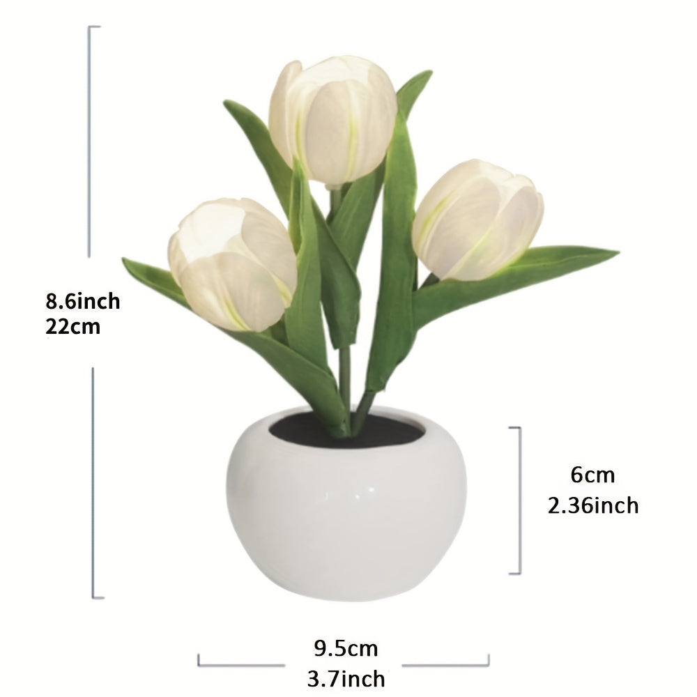 [LED Tulip Night Light] 1pc LED Simulation Tulip Night Light