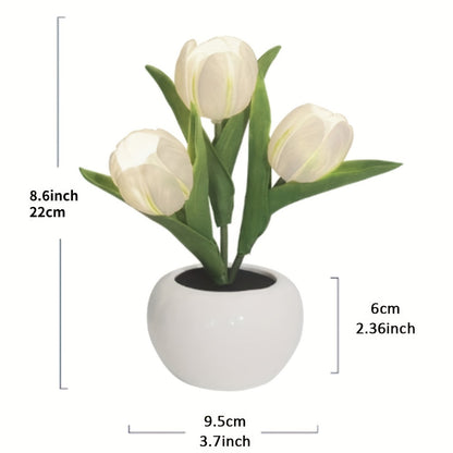 [LED Tulip Night Light] 1pc LED Simulation Tulip Night Light
