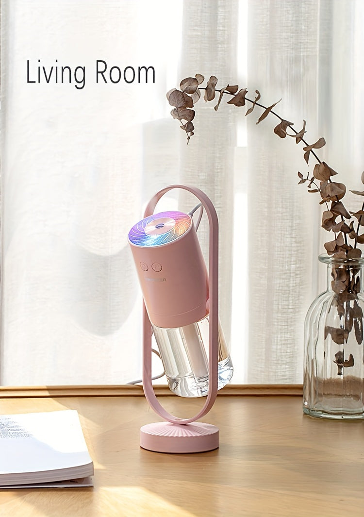 200ml LED Ultrasonic Humidifier - Whisper-Quiet Cool Mist, 7 Colorful Lights, Portable Mini Humidifier for Home, Office & Bedroom