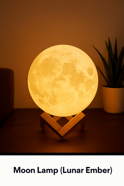 USB Rechargeable Moon Lamp (Lunar Ember)